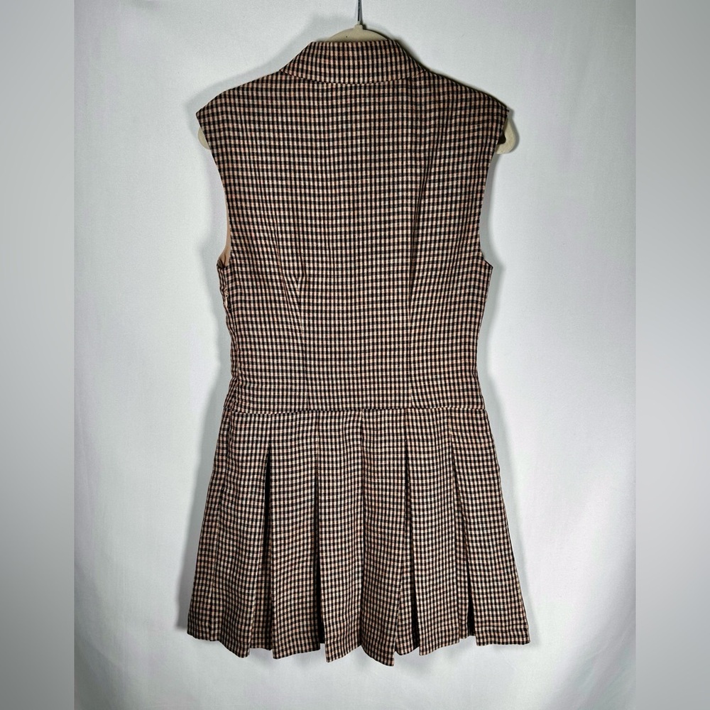 Torn by Ronny Kobo ‘Valerie’ Checkered Pleated Button Down Dress - Picture 5 of 5